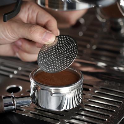 China BAMBOO Professional Barista Espresso Coffee Accessories Stocked 51mm Stainless Steel Puck Screen for sale