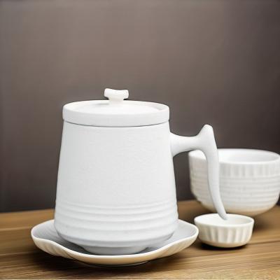 China Ceramic Porcelain Coffee Cup Set Nostalgic Design 900cc Luxury Tea Pot and Cups Set for sale