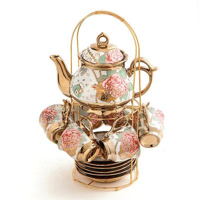 China Customized Color Nordic Luxury Porcelain Tea Set for Coffee and Tea at Home or on the Go for sale