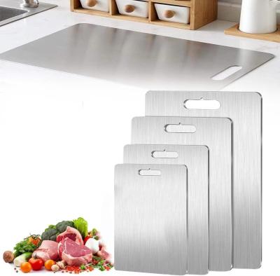 China Multifunctional Bamboo Cutting Board for Household Dual Sided Stainless Steel Surface for sale