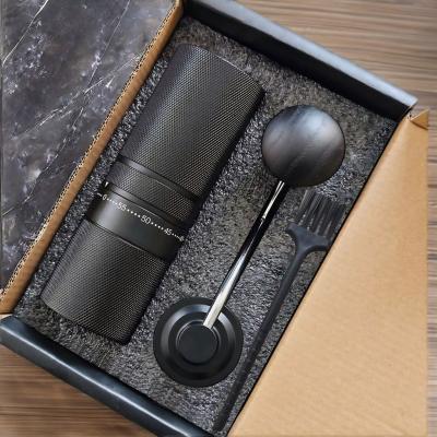 China Stainless Steel Wooden Handle Manual Espresso Grinder C2 in Modern Portable Set Black for sale