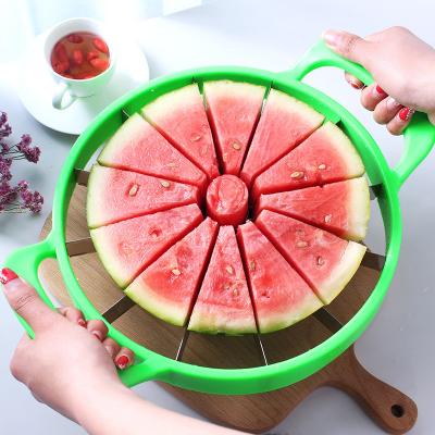 China Bamboo Handle Stainless Steel Watermelon Slicer Simple Tool for Number of Pieces 1 for sale