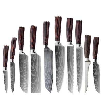 China 1-Piece Handmade Stainless Steel Knife Set for Kitchen Tools Stocked Kitchen for sale