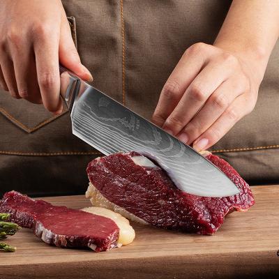 China 5 Inch Santoku Knife Set Stainless Steel Kitchen Chef Knife with Knife Cover Cooking for sale