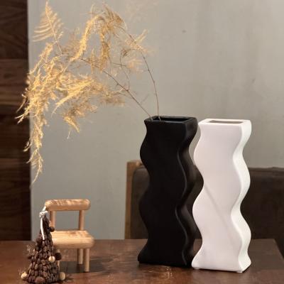 China Starry Sky Dining Table Decor Modern and Elegant White Ceramic Vase for Home Decor for sale