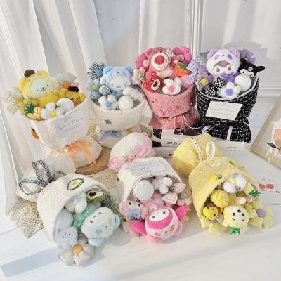 China Valentine's Day Gift Idea Kawaii Anime Flower Doll Plush Toy Bouquet Height 11CM-30CM for sale