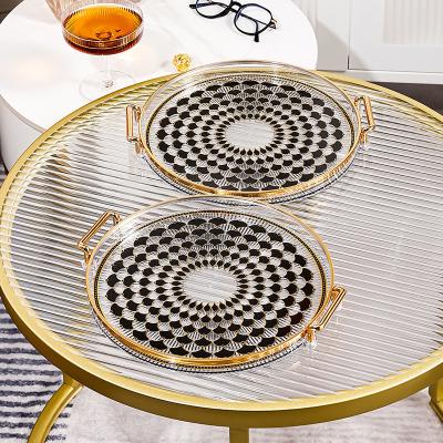 China Stylish and Functional Large Plastic Tray for Coffee Tea Dining Essentials Travel Plate for sale