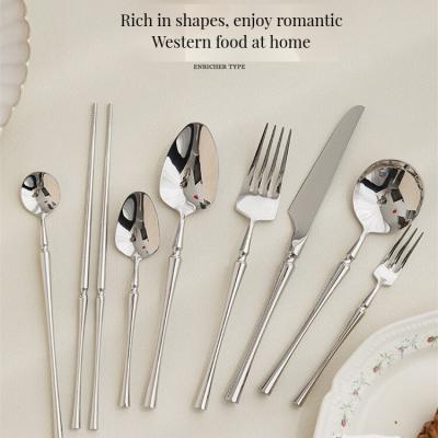 China Hotel Wedding 24-Piece Stainless Steel Flatware Set with Customized Color Metal Type for sale