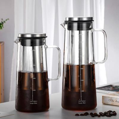 China High Temperature Resistant Portable Glass Water Bottle for Coffee and Fruit Infusions for sale