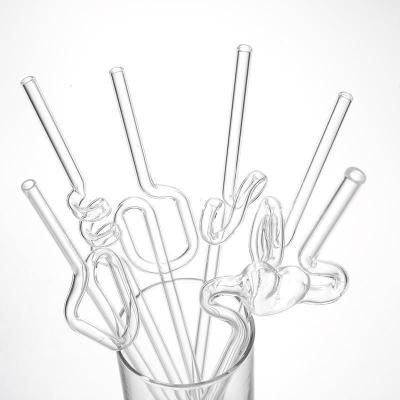 China 2024 Borosilicate 3.3 Straight Glass Straw Accessory for Wine Bar Accessories Transparent for sale