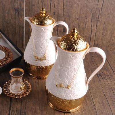 China Home Decor Copo de café criativo de vidro cerâmico Saucer Pot Set com estilo de design da Europa à venda