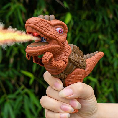 China Electronic Toy Plastic Electric Sound Light Jet Smoke Dinosaur Gun Toys Kid's Water Jet Fog Tyrannosaurus Gun with Light and Music for sale