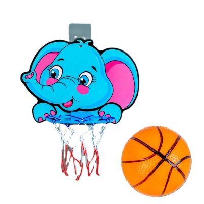 China Playing Children's Cartoon Indoor Sports Toys Hanging Type Portable Cartoon Basketball Hoop for sale