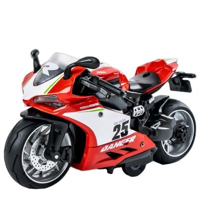 China Model Toy Ducati Simulation Alloy Pull Back Light Motorcycle Friction And Music Wholesale for sale