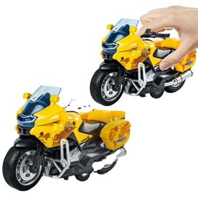 China Friction Toy Hot Selling Mini BMW Motorcycle Police Car Simulation Alloy Motorcycle Model Toy for sale