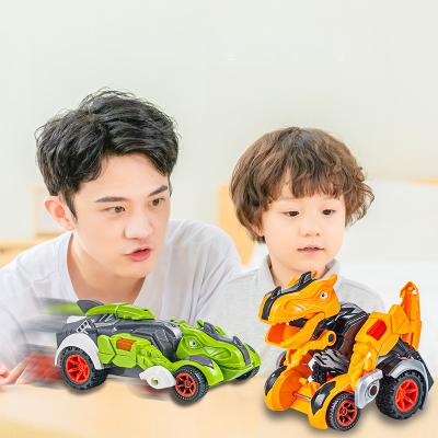 China 2021 New Design Toy 2021 New Design Rotating Friction Impact Deformation Dinosaur Car Drop-resistant Racing Toy Car Gift for sale