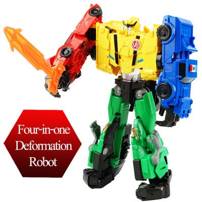 China TOY New Transformation Robot Cars 4 Large Model Toys Cartoon 23CM In 1 Deformation Fusion Robot Kids Toys Christmas Model Gifts for sale