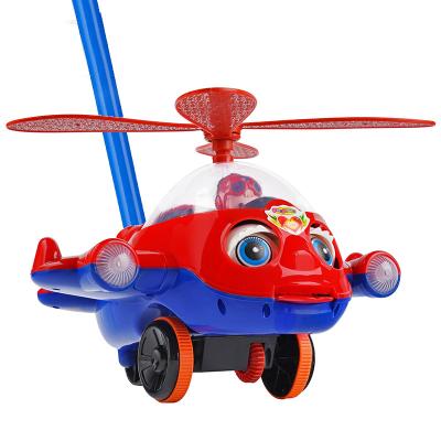 China Plastic Kids Push And Pull Aircraft Walking Bell , Hand Push Airplane Toy for sale