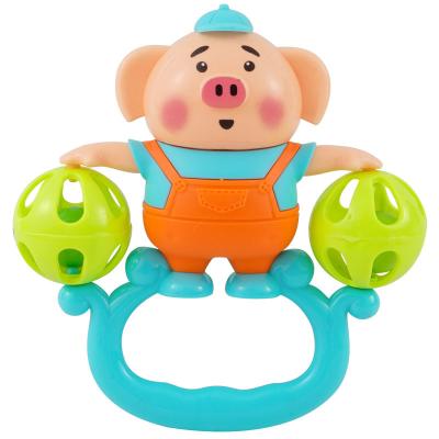 China Soft Toy 1-5 Baby Toys Hand Shake Jingle Shaking Bell Lovely Pig Hand Shake Bell Ring Baby Rattles Toys Newborn Baby Toys 0 - 12 Months for sale