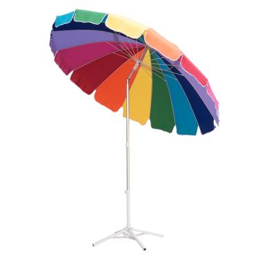 China Outdoor Furniture Large Rainbow Beach Umbrella Aluminum Beach Umbrella With Tilt for sale