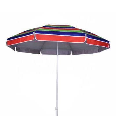 China Patio\Garden\Outdoor High Wind\Hotel\Beach 6.5ft Support Fiberglass Resist Beach Parasol Umbrella With Bora Bora Stripe for sale