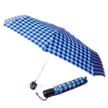 China custom wholesale 3fold umbrella market rain promotional 3 fold umbrella for sale