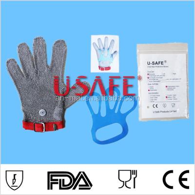 China SAFE Anti-cut U Stainless Steel Mesh Glove for sale