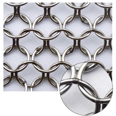 China Anti-cut Wire Mesh 7mm Welded 304L Stainless Steel Mesh Decoration Chain Mesh for sale