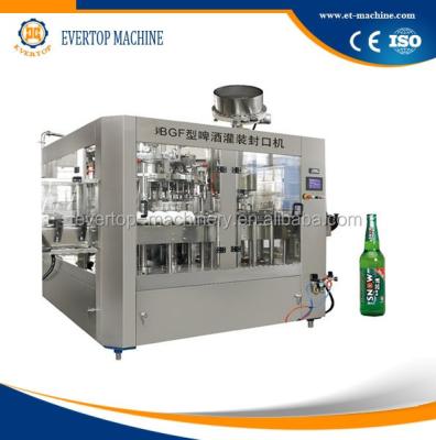 China Beverage 2 in 1 automatic glass bottle filling equipment for beer/soda water/coca cola for sale