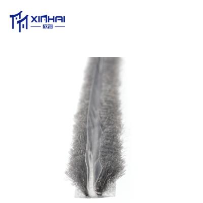 China Durable Gray Aluminum Window Seal Strip Mohair Flap Caulk Door Seal Strip Waterproof for sale