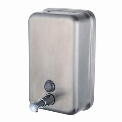 China Scum Wall Mounted Brushed Soap Dispenser 1L/1000ml SUS304 Stainless Steel Soap Dispenser for sale