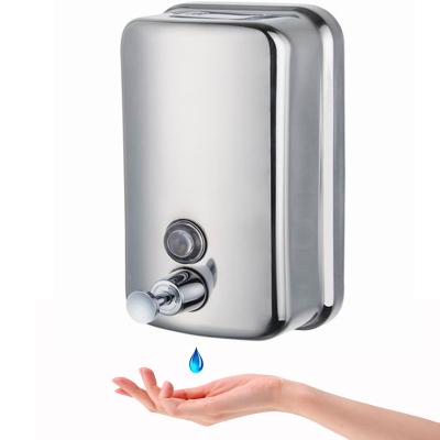 China Wall Mounted Foam Soap Dispenser Stainless Steel Hotel Manual Liquid Soap Dispenser for sale