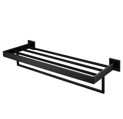 China Fashion Matte Black Stainless Steel Towel Holder for sale