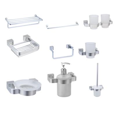 China 2021 New Design Good Quality Modern Aluminum Bathroom Accessories Set for sale