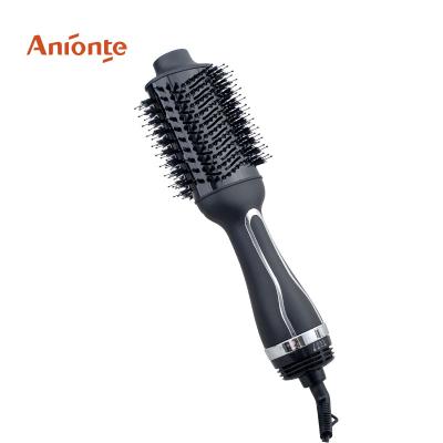 China Household One Step Hair Dryer Brush Golden Hair Straightener Brush, Drier Brush for sale