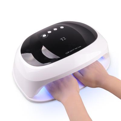 China ABS+PC Dropshipping Service T2 72W Cordless Lamp Rechargeable Sun Phototherapy Gel Nail Polish Nail Dryer Led UV Nail Lamp for sale