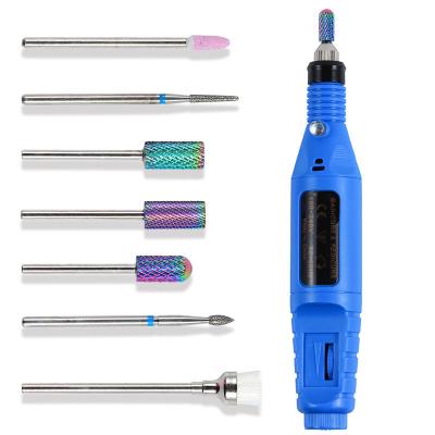 China Purple Tungsten Carbide Nail Drill Bit Set 3/32