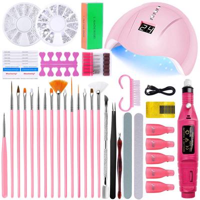 China Nail Art Dropshipping Service Professional Nail Salon Accessories Set Manicure Kit Supplies Nail Drill Art Nail Tools Set for sale