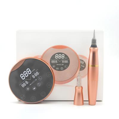 China Portable Professional Permanent P90 Eyebrow Permanent Makeup Round Rotary Pen Training Pmu Tattoo Machine Microblading Kit for sale