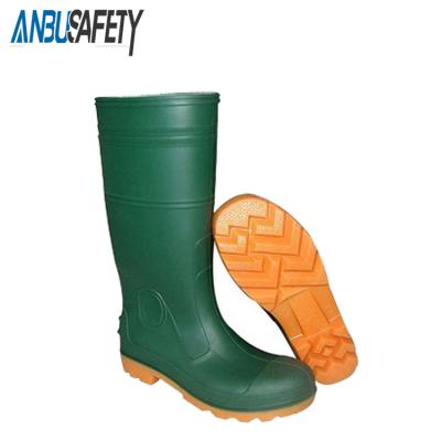 China Mens Safety Boots PVC Rubber Wellies Anti-Slip for sale