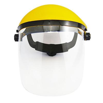 China Personal Protective PC Antidust Equipment Public Place Face Shield Adjustable Face Mask for sale