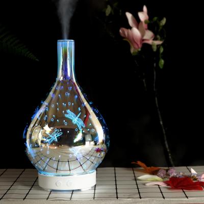 China 2020 New 3D Glass Car Aromatherapy Humidifier Smart Aroma Diffuser for sale