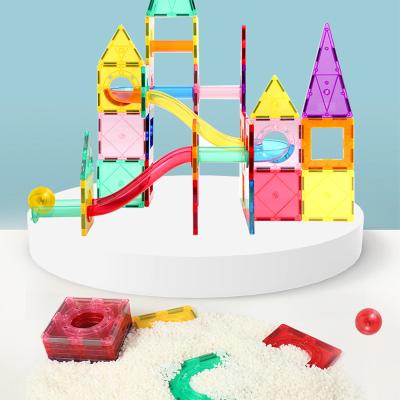 China Multifunctional ABS Toy MegaBuilding Blocks Table Toy Magnetic Sticks Hot Sale Building Piggy Bank Creative Way Rubber Plastic Balls for sale