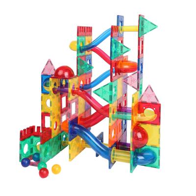 China Multifunctional Toy Creative Mega Colorful Rubber ABS Piggy Bank Toy Baby Hot Sale Plastic Building Balls Track Table Building Blocks for sale