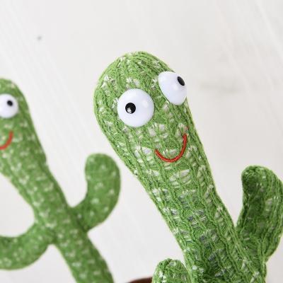 China Multifunctional Talking Sing Baby Rechargeable Dancing Talking Factory Dancing Toy Electric Original Cactus Plush Toys for sale