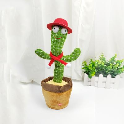 China Talking Shake Sing Electric Twist Plus Talking Toys Repeat Plush Cactus Multifunctional Dancing Dancer Talking Toys for sale