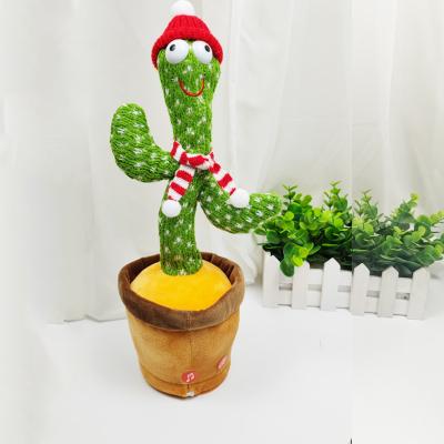 China Electric Talking Toy Shake Repeat Funny Dance Kaktus Swing Fancing Shaking Dancer Talking Electronic Cactus Plush Toys for sale