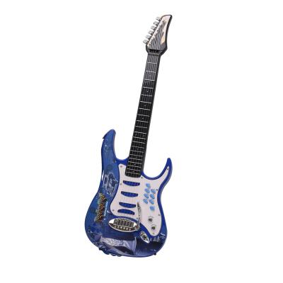 China Battery Operated Musical Toy High Quality Mini Music Instrument Luggage Skateboard Laptop and Microphone Electric Rock Music Guitar Toys for sale