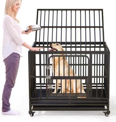 China Breathable New Classic Breeding Cage Pets Enhanced Single & Double Door Dog Pet Cage for sale