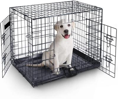 China Breathable New Classic Breeding Cage Pets Enhanced Single & Double Door Dog Pet Cage for sale